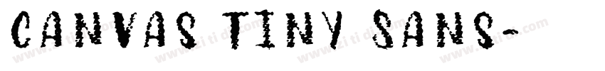 Canvas Tiny Sans字体转换 Canvas Tiny Sans字体转换